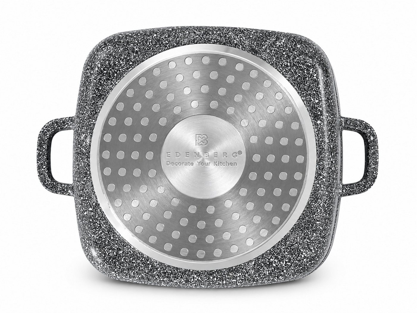 Edenberg Topf-Set Wunderschöner quadratischer Töpfe zum Backen und Kochen in zwei Farben, Aluminium, Edelstahl, Aluminiumguss (Entscheiden Sie sich für dieses h – Bild 5 von 5