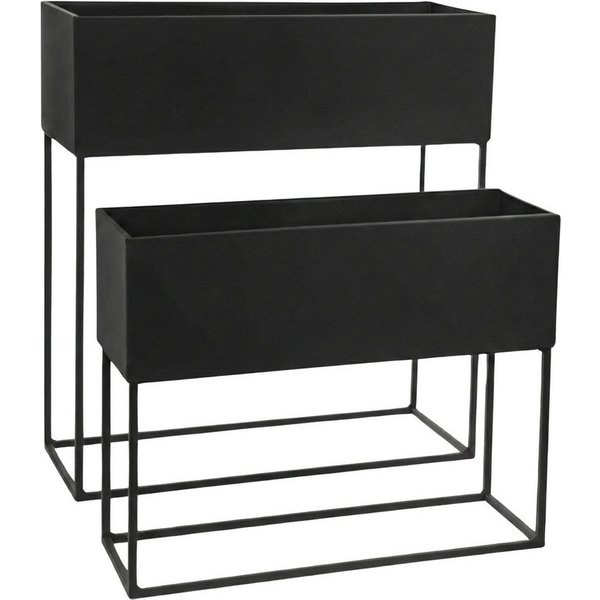 EDENIA Blumenständer Längliche Blumenständer Loft aus Metall TINO, 2er-Set (2er-Set, Set aus 2 Stück)