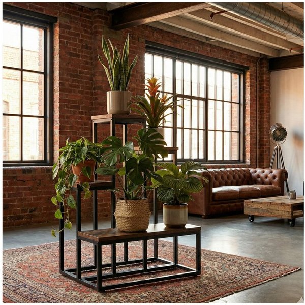 EDENIA Blumenständer Loft-Blumenständer ILO, 51 x 34 x 67 cm (Einzelartikel, Kein Set)