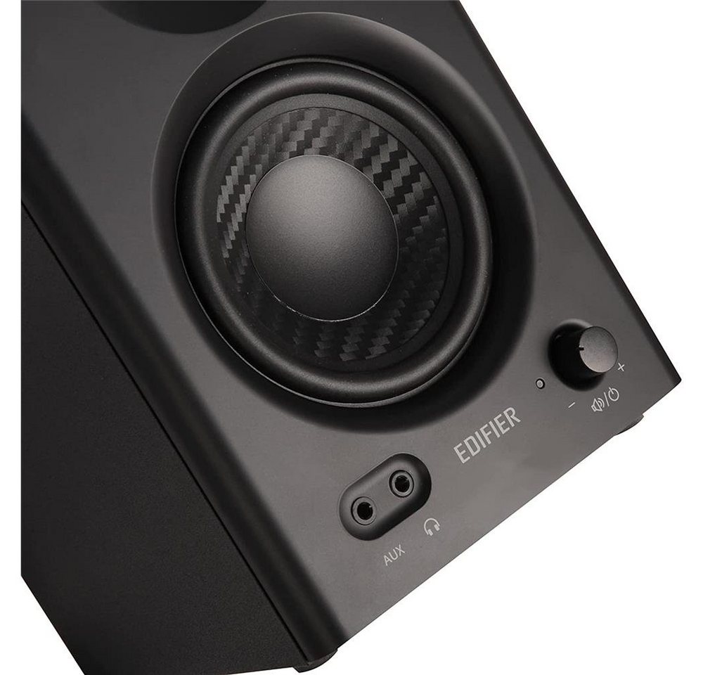 Edifier® MR4 Regal-Lautsprecher 2.0 (42 W, 2.0 Studiomonitore, Class-D Verstärker, zwei Klangmodi) – Bild 3 von 4