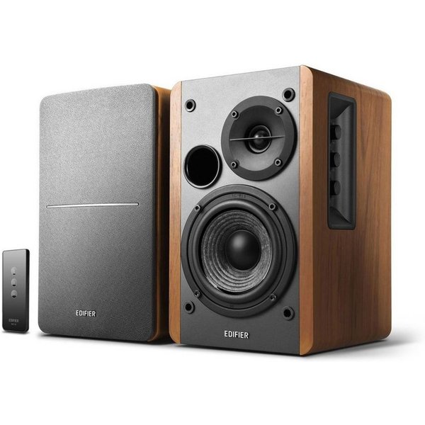 Edifier® Studio R1280T Lautsprechersystem in Echtholzgehäuse,Fernbedienung Regal-Lautsprecher (42 W, Subwoofer)