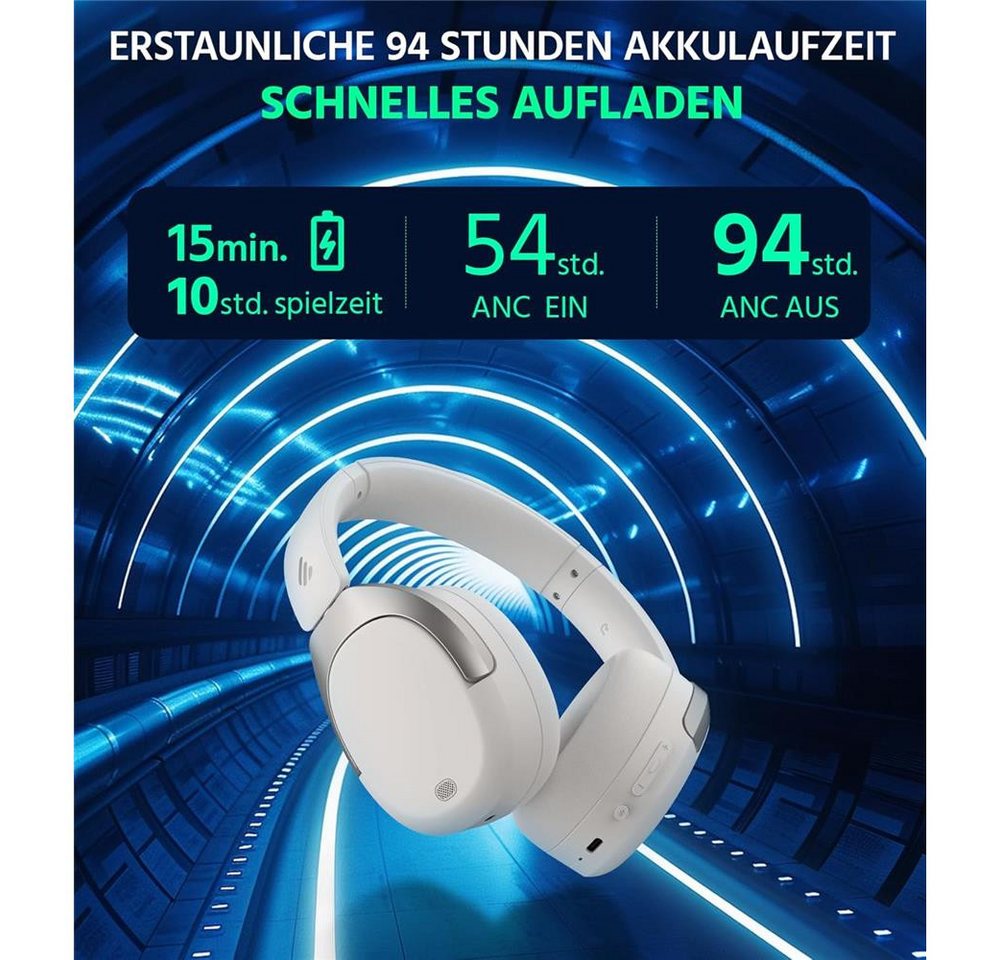 Edifier® W830NB kabellose Bluetooth Kopfhörer Over-Ear-Kopfhörer (Bluetooth 5.4, 94 h Akkulaufzeit Active Noice Canceling Hi-Res Audio) – Bild 5 von 5