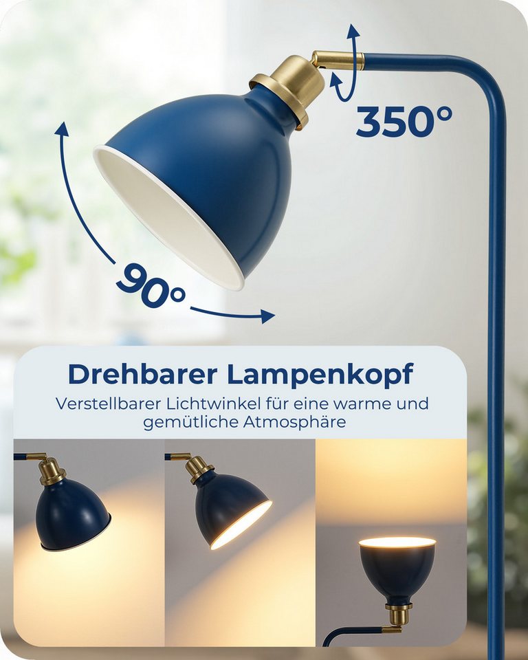 EDISHINE Stehlampe Wohnzimmer, LED wechselbar, warmweiß – Bild 2 von 5