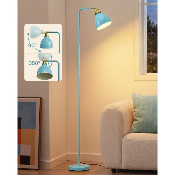 EDISHINE Stehlampe Wohnzimmer, LED wechselbar, warmweiß