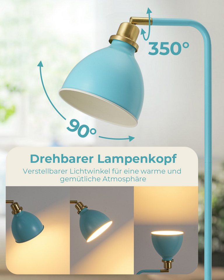 EDISHINE Stehlampe Wohnzimmer, LED wechselbar, warmweiß – Bild 2 von 5