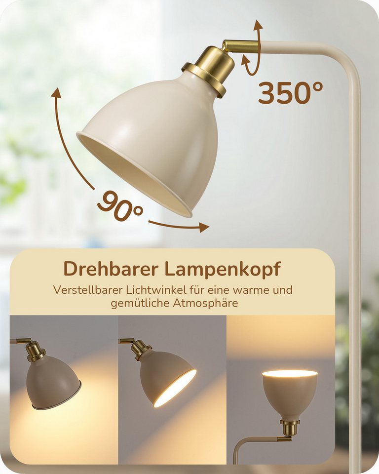 EDISHINE Stehlampe Wohnzimmer, LED wechselbar, warmweiß – Bild 2 von 5