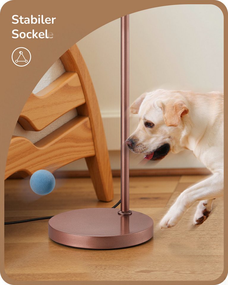 EDISHINE Stehlampe Wohnzimmer dimmbar, Standleuchte Höhenverstellbar, LED wechselbar, kaltweiß bis warmweiß dimmbar, LED Bogenlampe mit Fernbedienung – Bild 5 von 5
