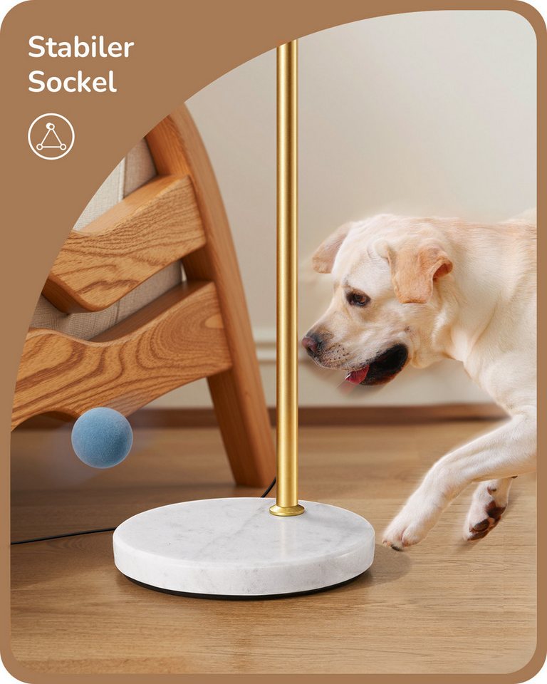 EDISHINE Stehlampe Wohnzimmer dimmbar, Standleuchte Höhenverstellbar, LED wechselbar, kaltweiß bis warmweiß dimmbar, LED Bogenlampe mit Fernbedienung – Bild 5 von 5