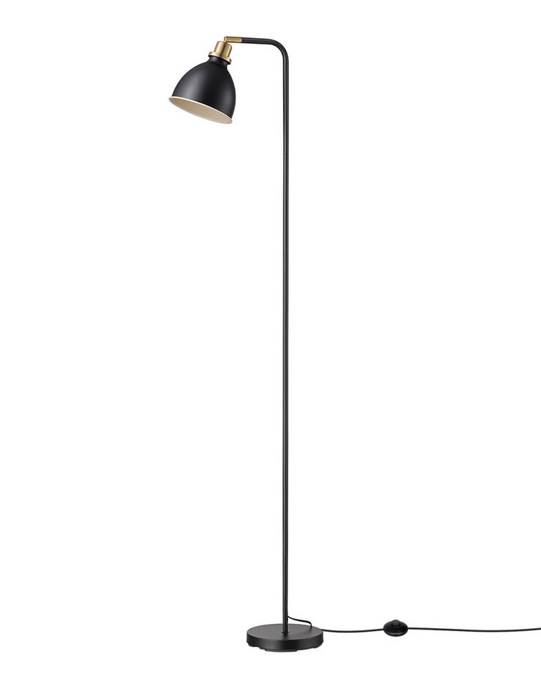 EDISHINE Stehlampe Wohnzimmer, LED wechselbar, warmweiß, Leselampe für Büro & Arbeitszimmer, Schwarz, 155cm – Bild 3 von 5