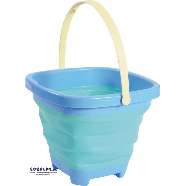 EDUPLAY Badespielzeug Faltbarer Eimer, 2 L, quadratisch, platzsparend 18,5 x 18,5 cm, 4,7-15 (0-tlg)