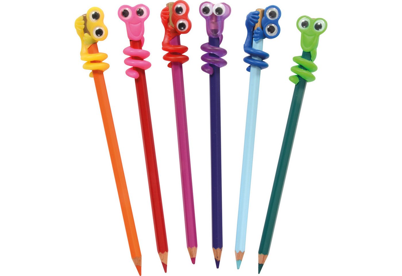 EDUPLAY Buntstift Stiftemonster mit Wackelaugen, 5 x 2 cm, (12-tlg), 5 x 2 cm, 12-teiliges Set (Farbe zufällig) – Bild 2 von 2