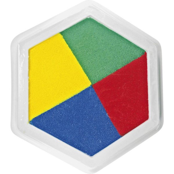 EDUPLAY Riesenstempelkissen, Multicolor, 4 Farben Stempelkissen