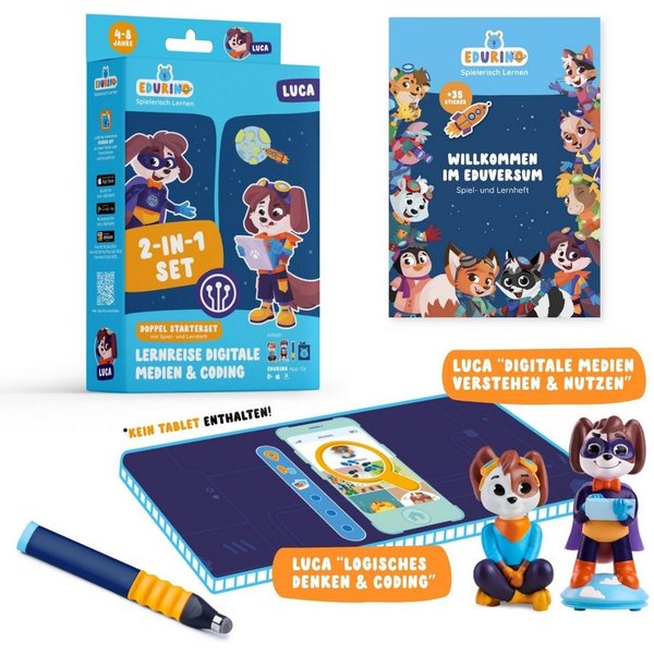 Edurino Lernspielzeug Bundle - Starterset Luca 1 & 2 - Logisches Denken & Coding
