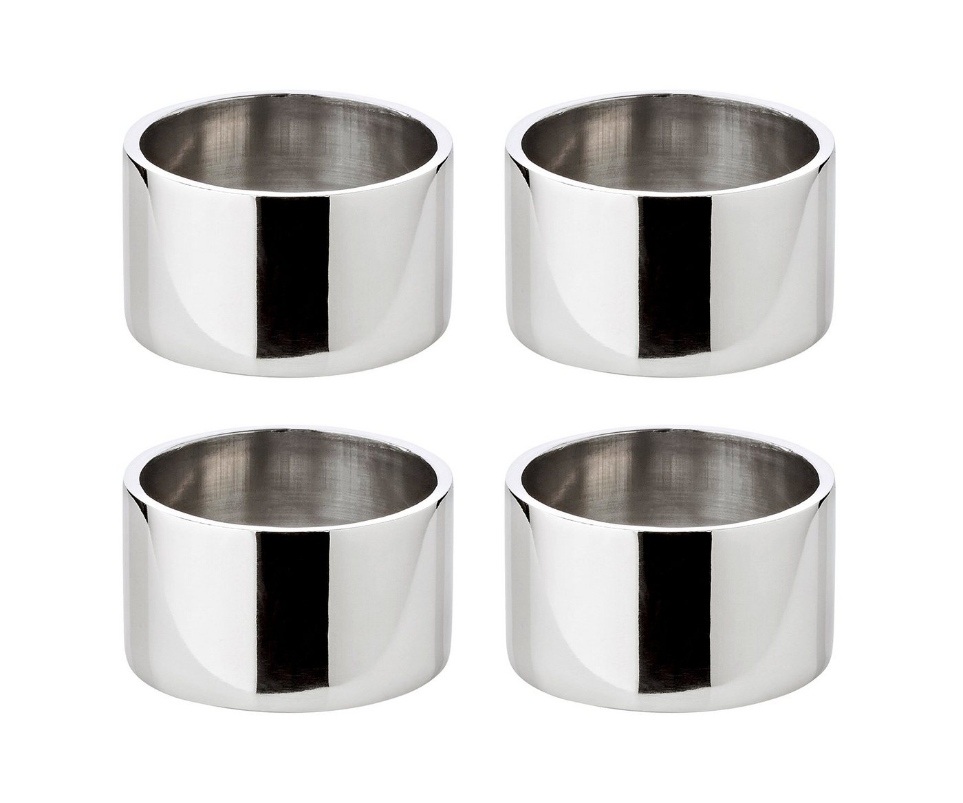 EDZARD Kerzenhalter Franz (H 2,5 cm, Ø 4 cm) 4er-Set, Edelstahl, hochglanzpoliert, Silber-Optik – Bild 2 von 5