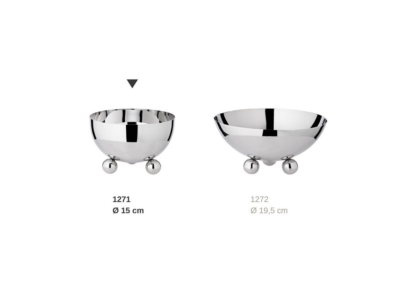 EDZARD Servierschale Chicago (H 9 cm, Ø 15 cm) Silber-Optik, hochglanzpoliert, Edelstahl – Bild 4 von 5