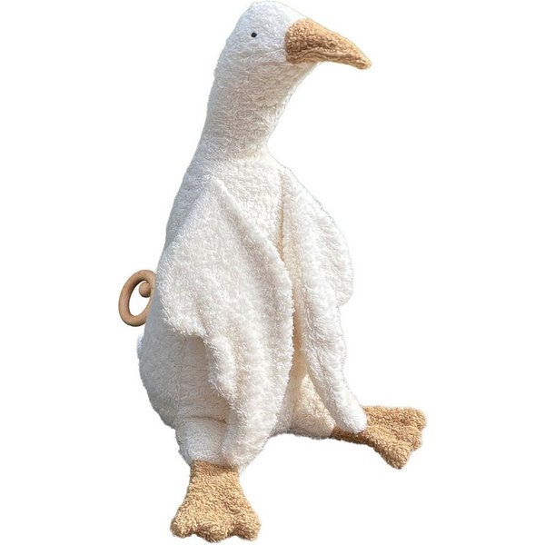 EFIE Spieluhr Gans weiß, Bio-Baumwolle & Schafwolle, ca. 28 cm, Made in Germany