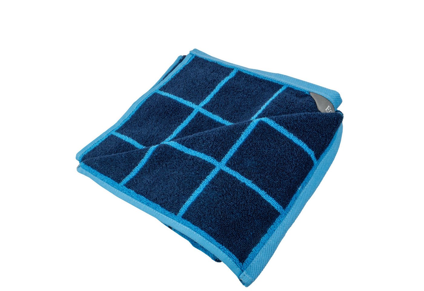 Egeria Handtuch Karino, Frottier (1-St), modern kariert, hellblau, dunkelblau – Bild 2 von 5