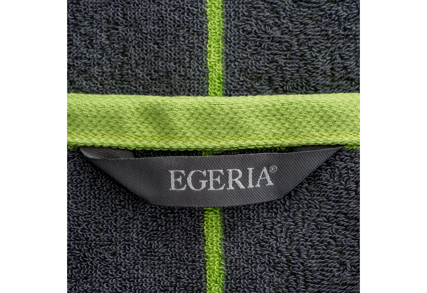 Egeria Handtuch Karino, Frottier (1-St), modern kariert, grün, grau – Bild 4 von 5