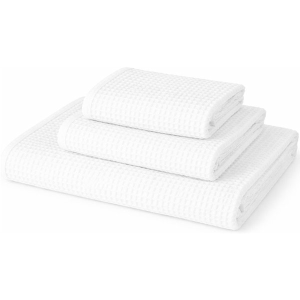 Egeria Handtuch LIVA, Waffelpiqué (2-St), 50x100 cm, Waffelpiqué Struktur