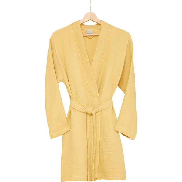 Egeria Morgenmantel Harmony Kimono, Baumwolle, Kimono-Kragen, Gürtel, Mussselinstoff