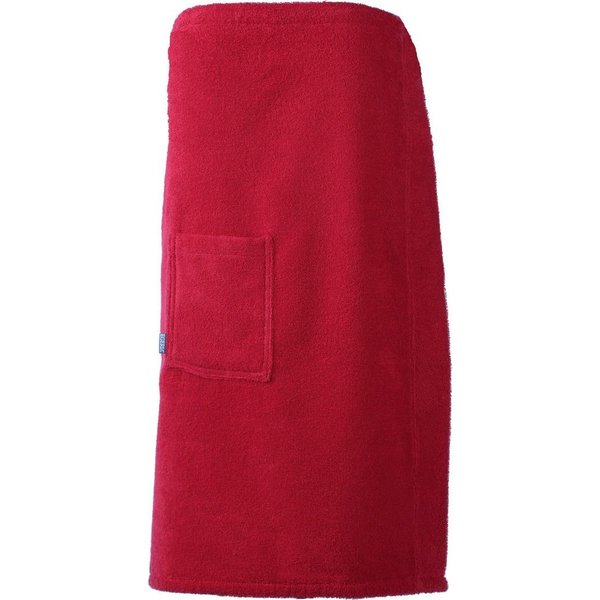 Egeria Sarong Aron, ideal für Sauna & Spa, Kurzform, Walkfrottee, mit Knöpfen, reine Baumwolle, One-Size
