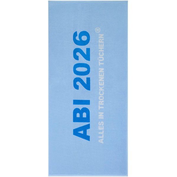 Egeria Strandtuch ABI 2026, Frottier (Packung, 1-St), 75x180 cm, "ABI 2025-Alles in trockenen Tüchern"