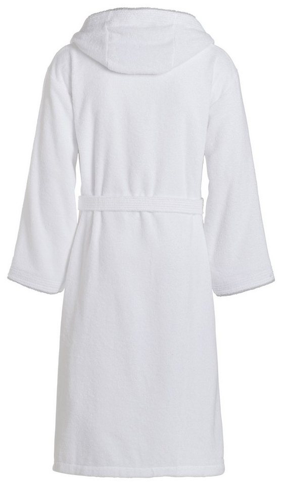 Egeria Unisex-Bademantel Cairo, ideal für Sauna & Spa, Hotelbademantel, Morgenmantel, Langform, Walkfrottee, Kapuze, Gürtel, mit Kapuze, Doubleface Optik – Bild 3 von 4