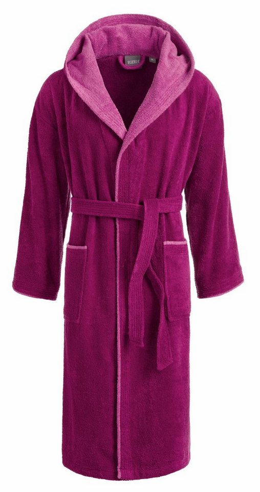 Egeria Unisex-Bademantel Cairo, ideal für Sauna & Spa, Hotelbademantel, Morgenmantel, Langform, Walkfrottee, Kapuze, Gürtel, mit Kapuze, Doubleface Optik – Bild 2 von 3
