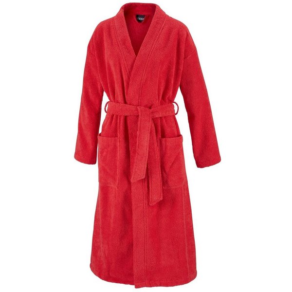 Egeria Unisex-Bademantel Topas, ideal für Sauna & Spa, Hotelbademantel, Morgenmantel, Langform, Walkfrottee, Schalkragen, Gürtel, für Damen & Herren, in Kimonof