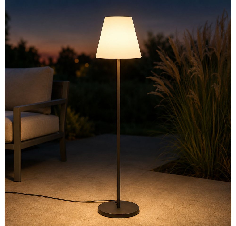EGLO Außen-Stehlampe, Leuchtmittel nicht inklusive, Außen-Stehleuchte Standlampe Gartenleuchte IP44 Schwarz H 148,5 cm – Bild 3 von 5
