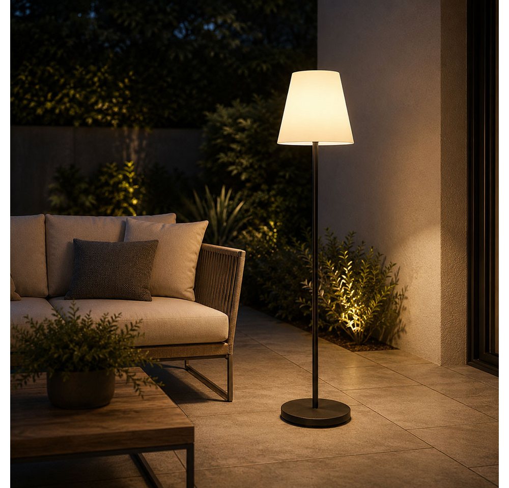 EGLO Außen-Stehlampe, Leuchtmittel nicht inklusive, Außen-Stehleuchte Standlampe Gartenleuchte IP44 Schwarz H 148,5 cm – Bild 4 von 5