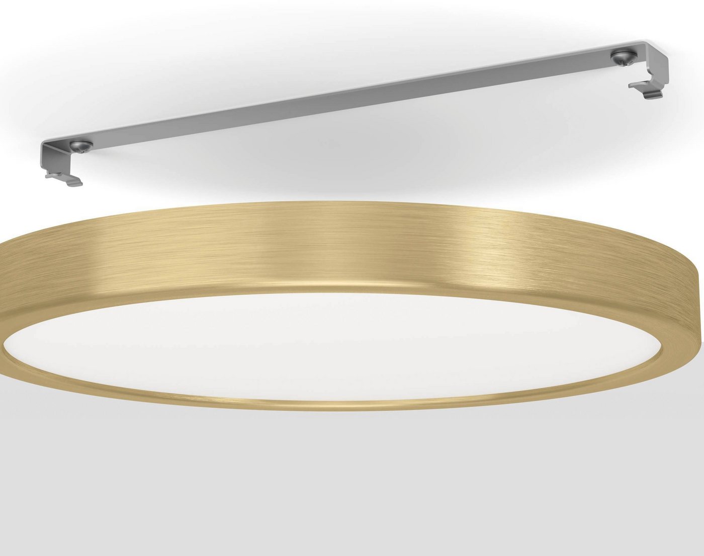 EGLO Deckenleuchte FUEVA 5 Deckenlampe, IP44, geringe Aufbauhöhe, 20 Watt, Rund, LED fest integriert, Warmweiß, Aufbauleuchte, Badezimmer, Bad-Deckenlampe, mode – Bild 4 von 5