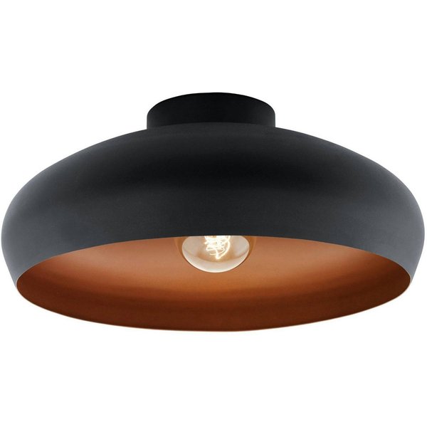 EGLO Deckenleuchte MOGANO, ohne Leuchtmittel, Leuchtmittel wechselbar, Deckenleuchte Industrial, Vintage, Flurlampe Decke mit E27 Fassung