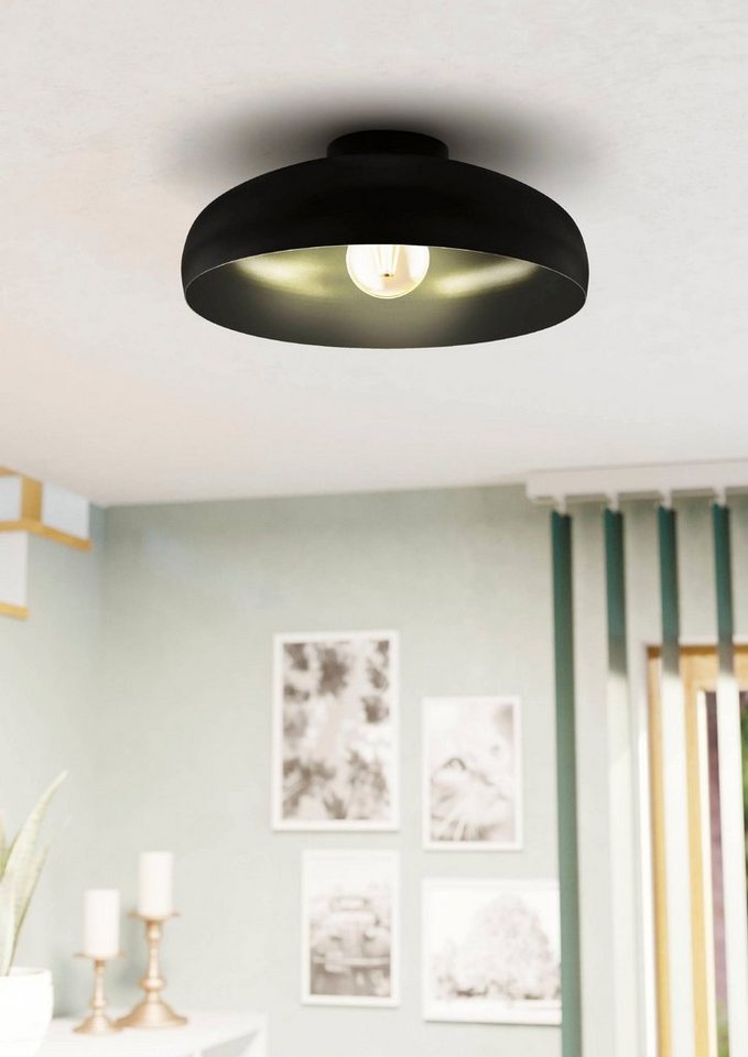 EGLO Deckenleuchte MOGANO, ohne Leuchtmittel, Leuchtmittel wechselbar, Deckenleuchte Industrial, Vintage, Flurlampe Decke mit E27 Fassung – Bild 5 von 5