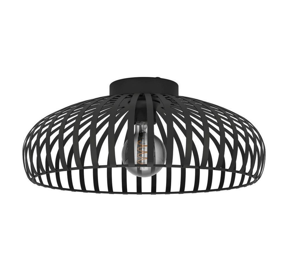 EGLO Deckenleuchte MOGANO 3, ohne Leuchtmittel, Deckenleuchte, Metall in Schwarz, Flurlampe mit E27 Fassung – Bild 2 von 5