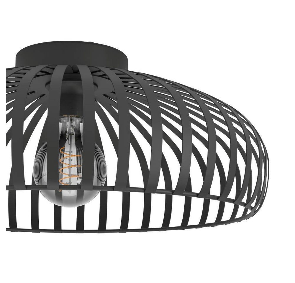 EGLO Deckenleuchte MOGANO 3, ohne Leuchtmittel, Deckenleuchte, Metall in Schwarz, Flurlampe mit E27 Fassung – Bild 4 von 5