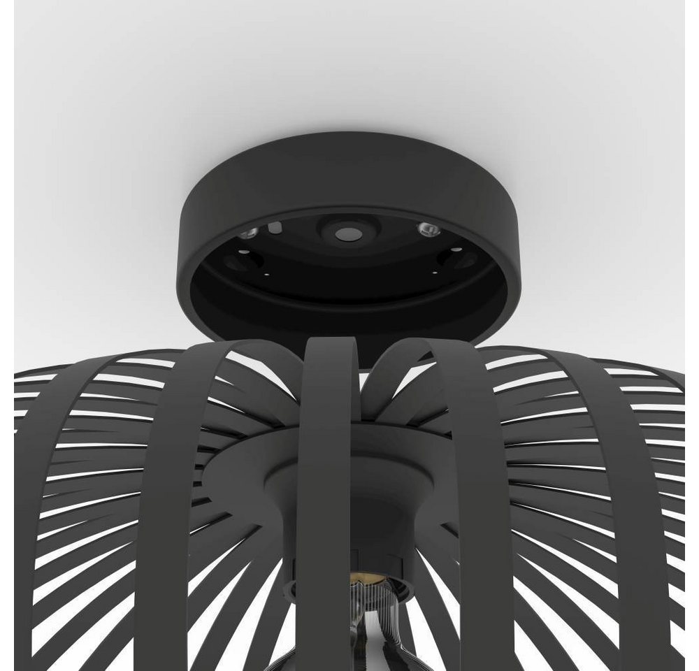 EGLO Deckenleuchte MOGANO 3, ohne Leuchtmittel, Deckenleuchte, Metall in Schwarz, Flurlampe mit E27 Fassung – Bild 5 von 5