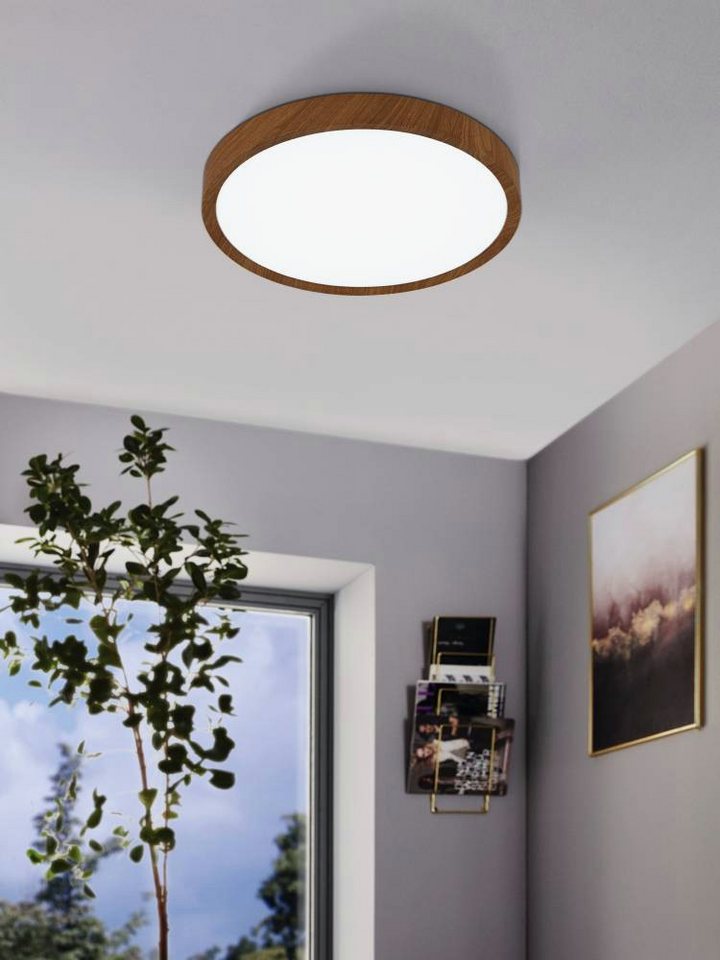 EGLO Deckenleuchte MUSURITA, LED wechselbar, Warmweiß, Deckenlampe, Wohnzimmer, Stahl, Kunststoff, Ø 44 cm – Bild 2 von 5