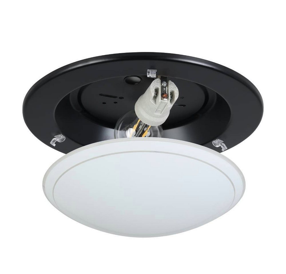 EGLO Deckenleuchte PLANET 1, Dimmfunktion, ohne Leuchtmittel, Wohnzimmerlampe, Flurlampe, Esszimmer, Büro, zeitlos, 29x29x8,5cm – Bild 4 von 5