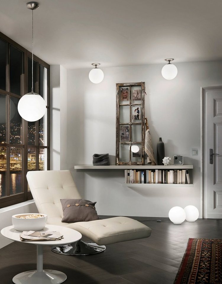 EGLO Deckenleuchte RONDO Deckenlampe, Stahl und Glas, E27, IP20, Wohnzimmerlampe, Lampe, ohne Leuchtmittel, Leuchtmittel wechselbar, Deckenleuchte, H31,5 x Ø25  – Bild 5 von 5