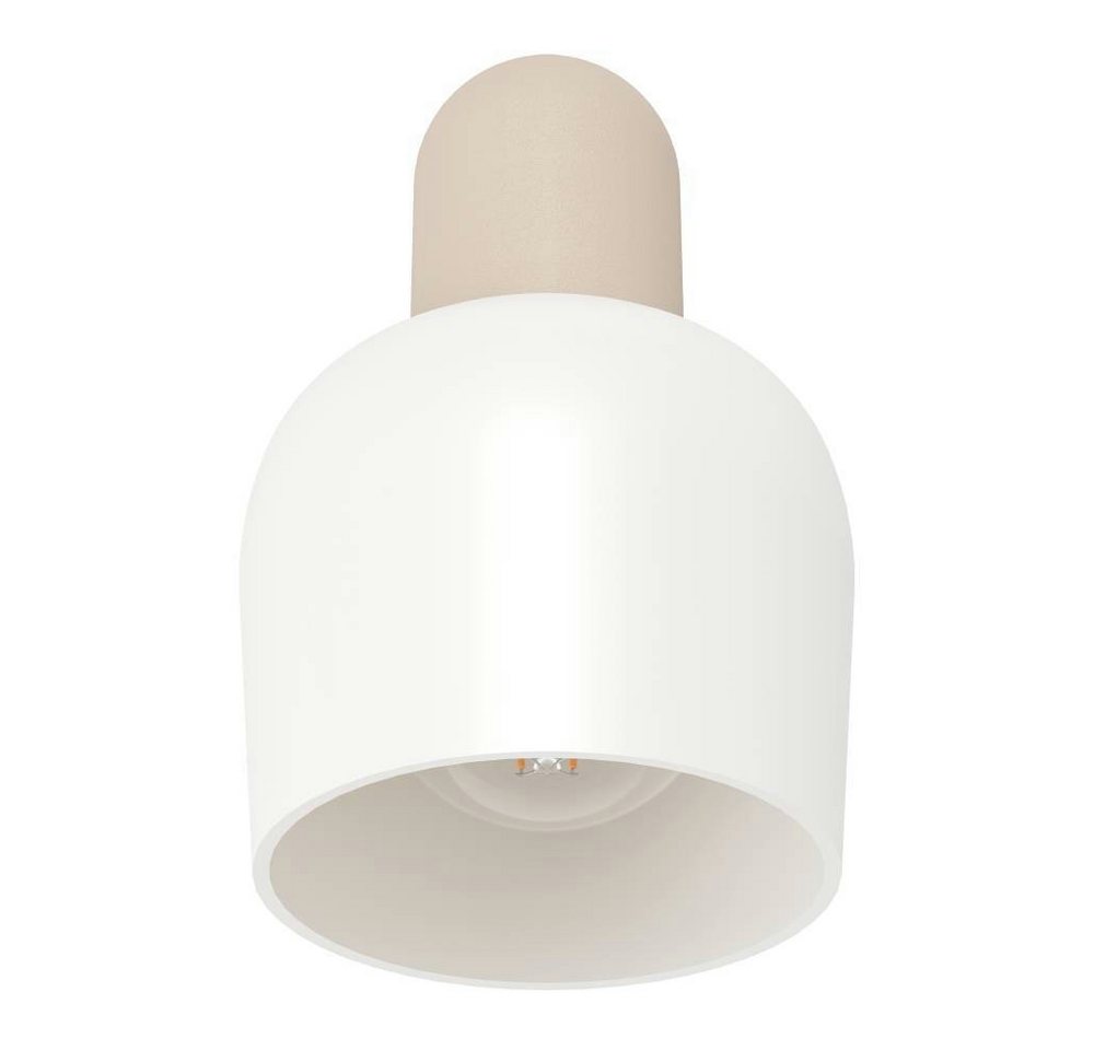 EGLO Deckenspot CORATO Wandstrahler, Stahl und Glas, E14, Schlafzimmerlampe, Lampe, ohne Leuchtmittel, Spot, L8,5 x B12,5 x H15 cm, sandfarben, nickel-matt - – Bild 3 von 5