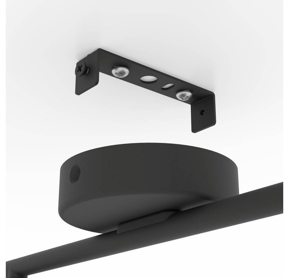 EGLO Deckenspot SERAS 2, LED wechselbar, Warmweiß, Küchenlampe, Deckenstrahler, Industrial, modern – Bild 4 von 5