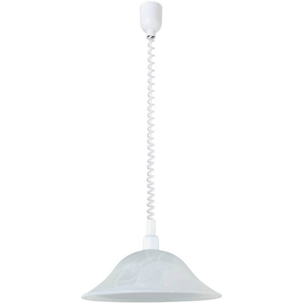 EGLO Hängeleuchte ALESSANDRA Hängelampe, E27, Kunststoff und Glas, Esszimmerlampe, Lampe, Seilzugmechanismus, ohne Leuchtmittel, Hängeleuchte, Wohnzimmerlampe, 