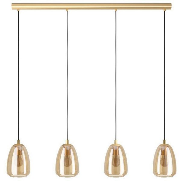 EGLO Hängeleuchte ALOBRASE, ohne Leuchtmittel, Pendelleuchte aus Metall und bedampften Glas, E27 Fassung, 108 cm