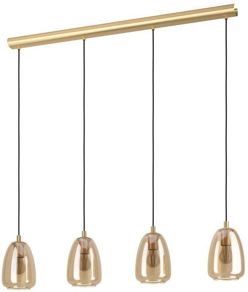 EGLO Hängeleuchte ALOBRASE, ohne Leuchtmittel, Pendelleuchte aus Metall und bedampften Glas, E27 Fassung, 108 cm – Bild 2 von 4