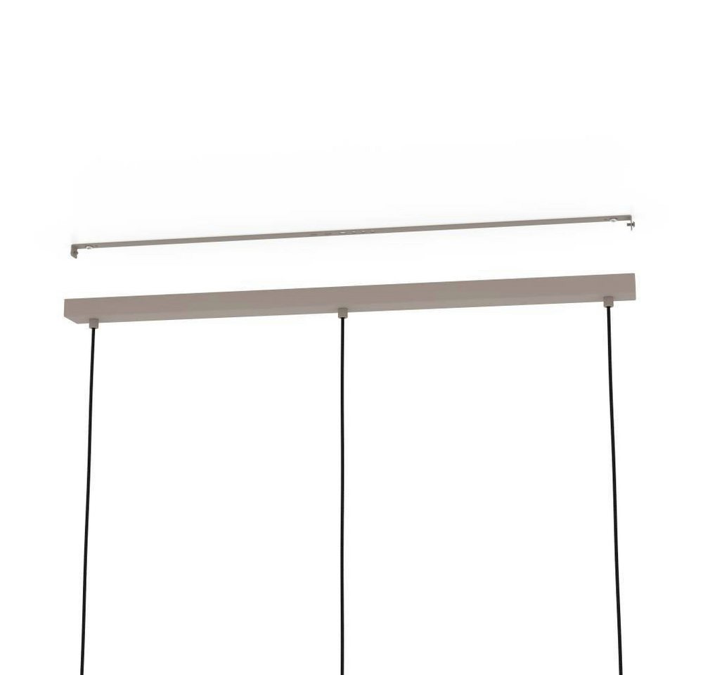 EGLO Hängeleuchte COMINIO Pendellampe, Stahl und Glas, E27, IP20, Esstischlampe, Lampe, ohne Leuchtmittel, Hängeleuchte, L88,5 x B18,5 x H110, taupe, 3X40W exkl – Bild 5 von 5