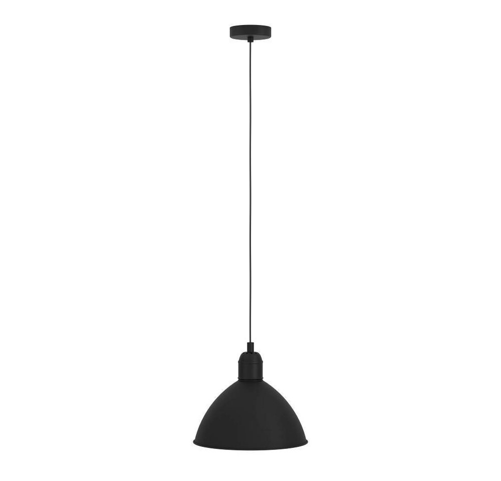 EGLO Hängeleuchte HYKEHAM Pendellampe, Stahl, E27, Hängelampe, Esszimmerlampe, Lampe, ohne Leuchtmittel, Hängeleuchte, H110 x Ø30,50 cm, schwarz, weiss, 1X40W e – Bild 3 von 5