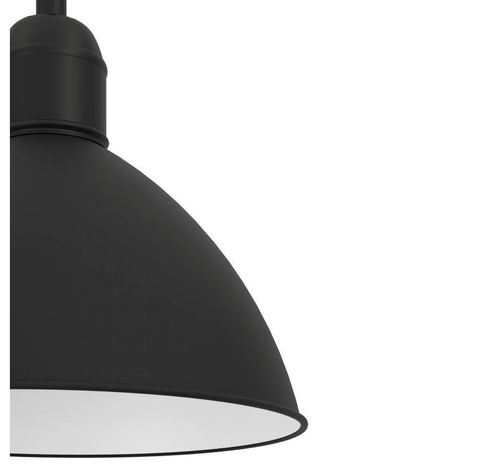 EGLO Hängeleuchte HYKEHAM Pendellampe, Stahl, E27, Hängelampe, Esszimmerlampe, Lampe, ohne Leuchtmittel, Hängeleuchte, H110 x Ø30,50 cm, schwarz, weiss, 1X40W e – Bild 5 von 5