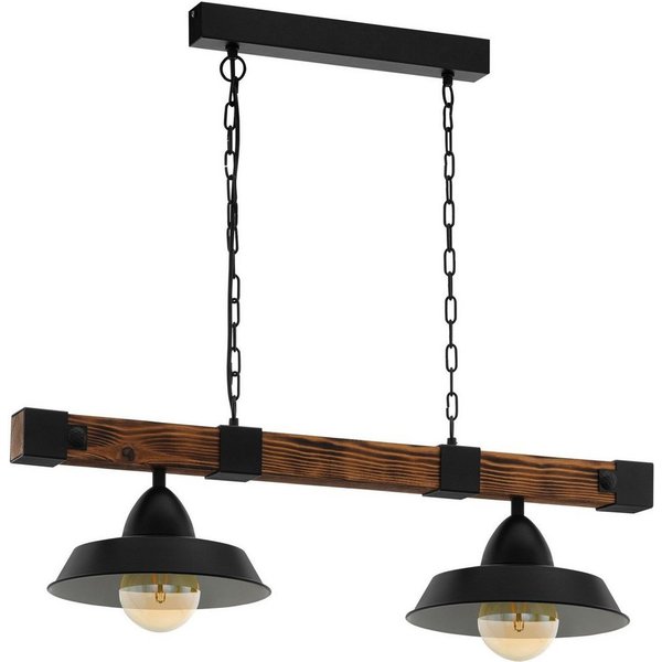 EGLO Hängeleuchte OLDBURY, ohne Leuchtmittel, Vintage Pendelleuchte, E27, 86 cm, FSC zertifiziert