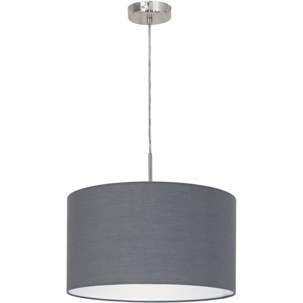 EGLO Hängeleuchte PASTERI, ohne Leuchtmittel, Leuchtmittel wechselbar, Hängelampe, Wohnzimmer, Esszimmer, Küche, Textilschirm, 110x38cm